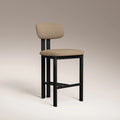 Arbor Kitchen Stool | Latte Sustainable Fabric & Black