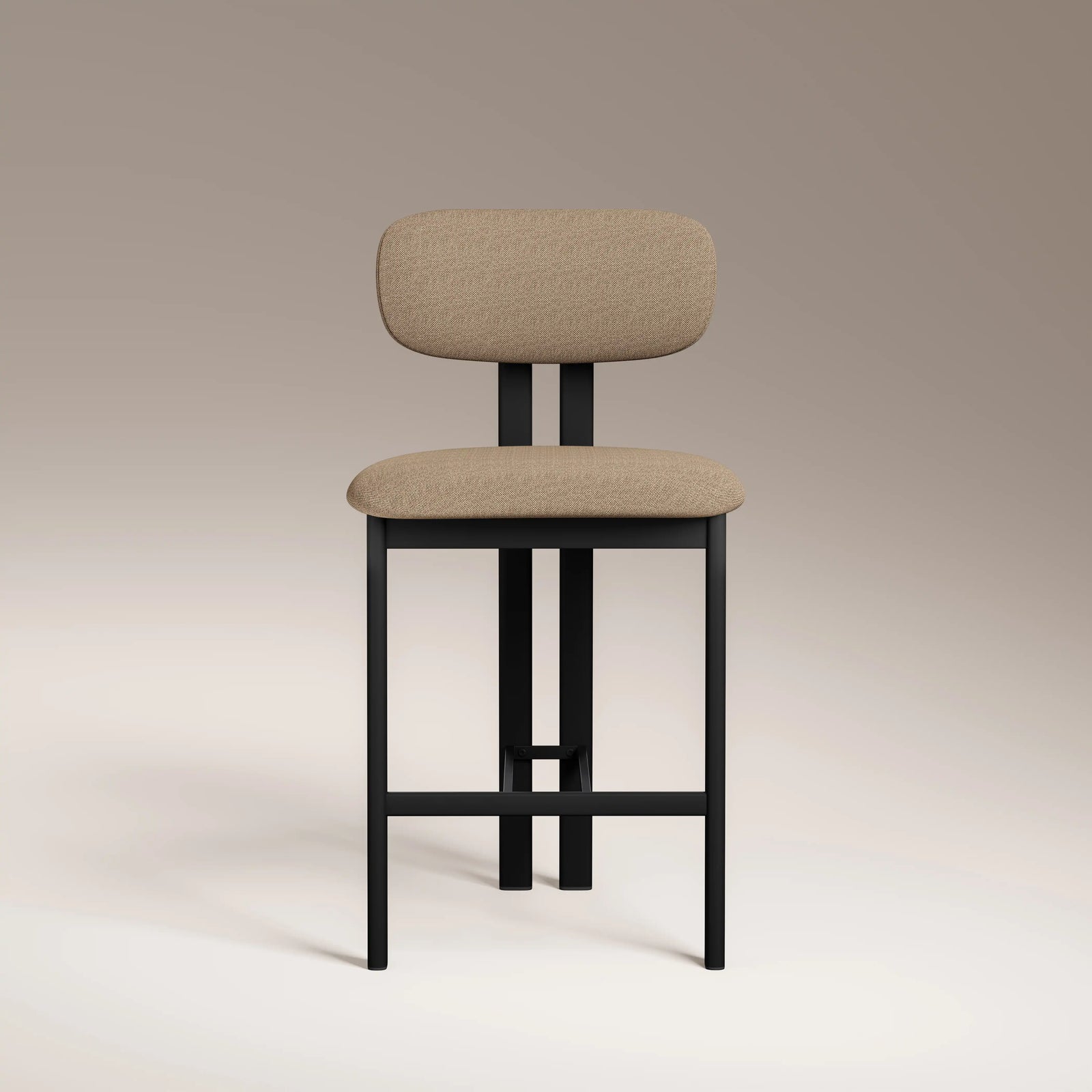 Arbor Kitchen Stool | Latte Sustainable Fabric & Black