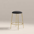 Regent Kitchen Stool | Grey Sustainable Velvet