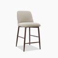 Amari Kitchen Stool | Speckled Stone Sustainable Boucle & Walnut