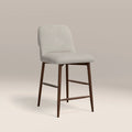 Amari Kitchen Stool | Speckled Stone Sustainable Boucle & Walnut