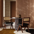 Cary Wooden Dining Chair | Vintage Black Faux Leather & Walnut