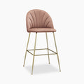 Sylvia Bar Stool | Blush Pink Sustainable Velvet