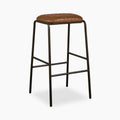 Boston Bar Stool | Vintage Tan Faux Leather & Black