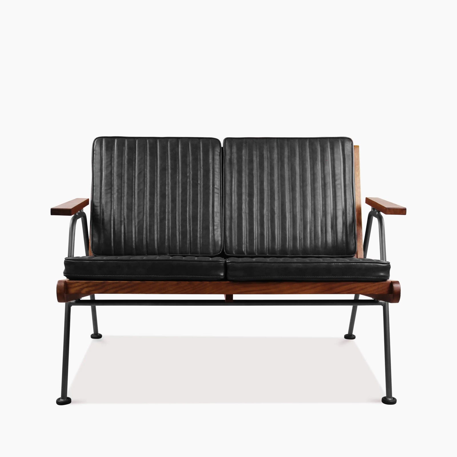 Wickham 2 Seater Sofa | Black Faux Leather