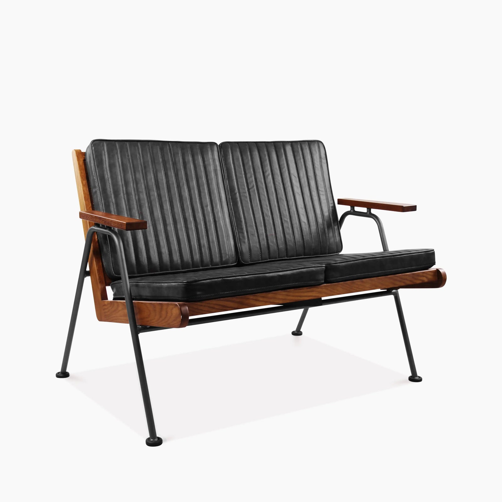 Wickham 2 Seater Sofa | Black Faux Leather
