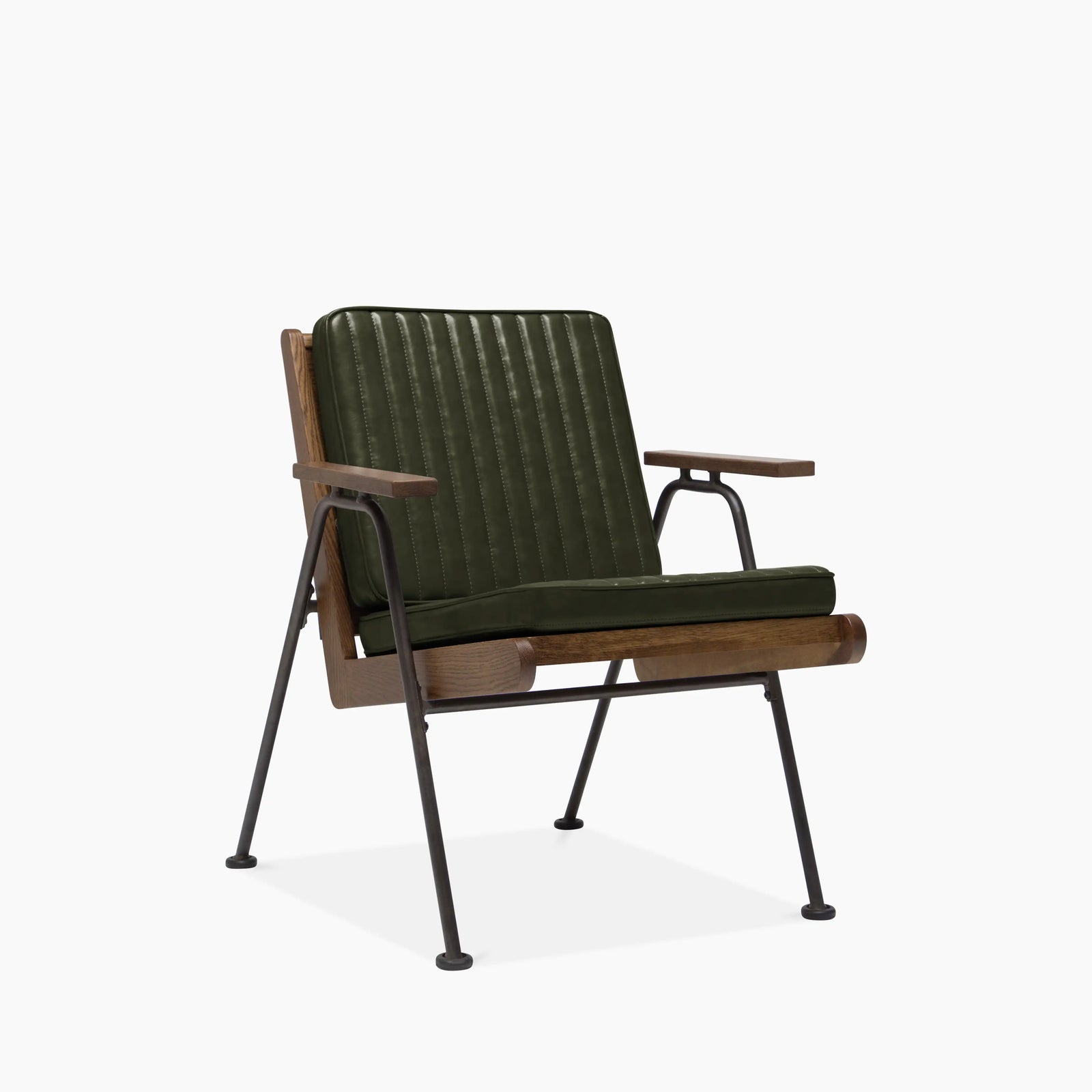 Wickham Armchair | Green Faux Leather & Black