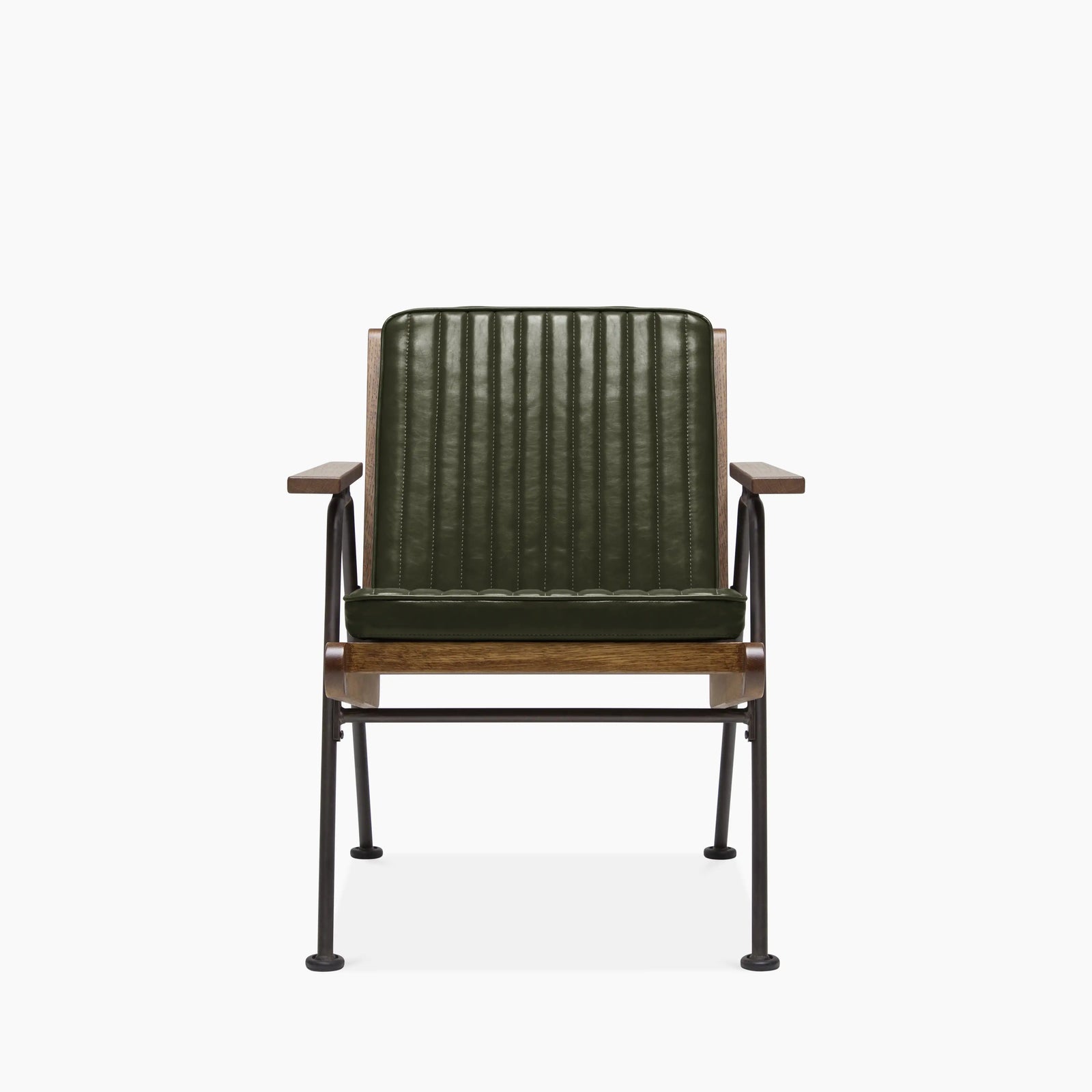 Wickham Armchair | Green Faux Leather & Black