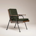 Wickham Armchair | Green Faux Leather & Black