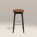 Winchester Bar Stool | Tan Faux Leather & Black