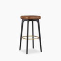 Winchester Bar Stool | Tan Faux Leather & Black