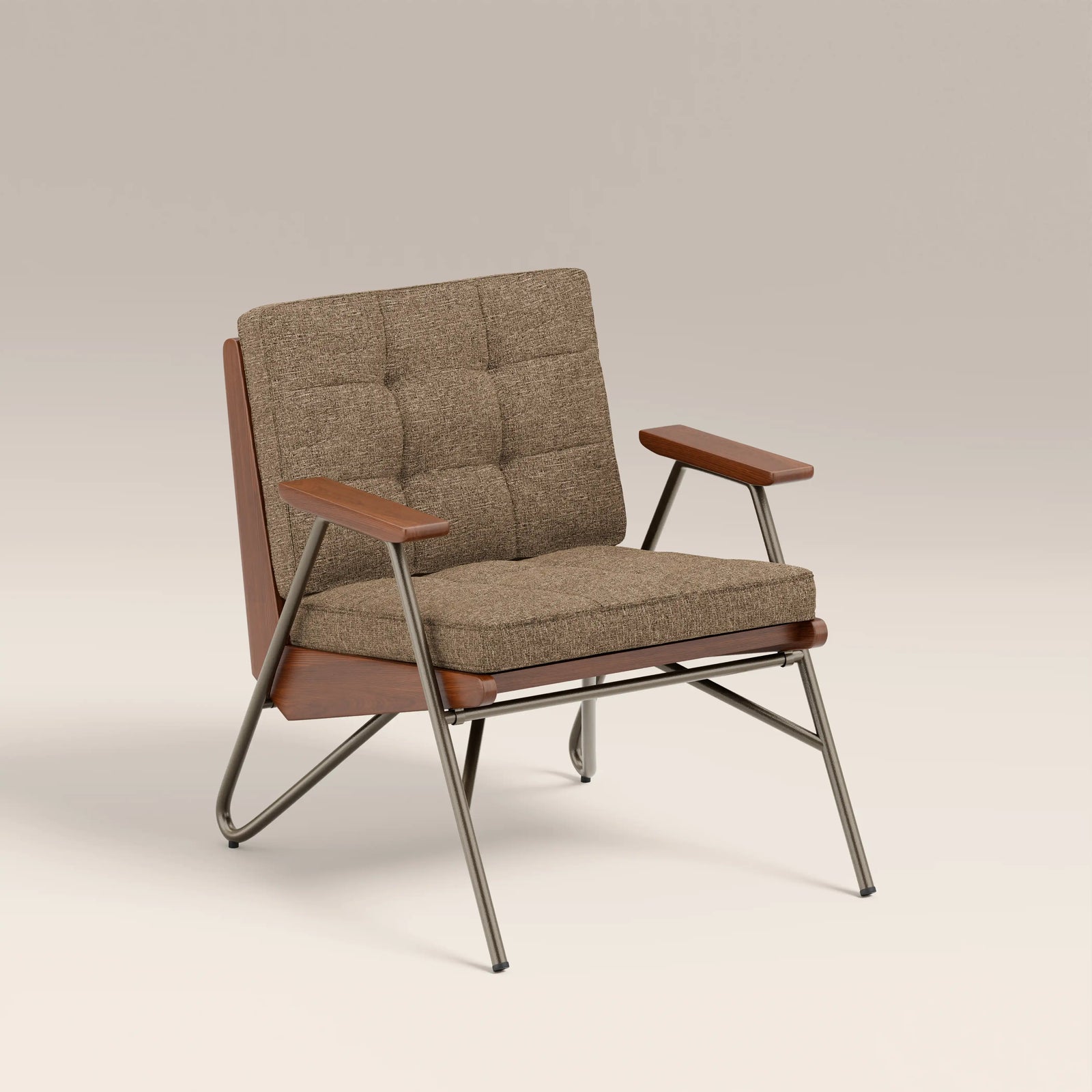 Aspen Accent Chair | Speckled Cappuccino Boucle & Walnut