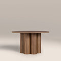 Noelle Round Wooden Coffee Table | Walnut
