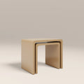 Barney Set of 2 Rectangle Nesting Side Tables | High Gloss Taupe