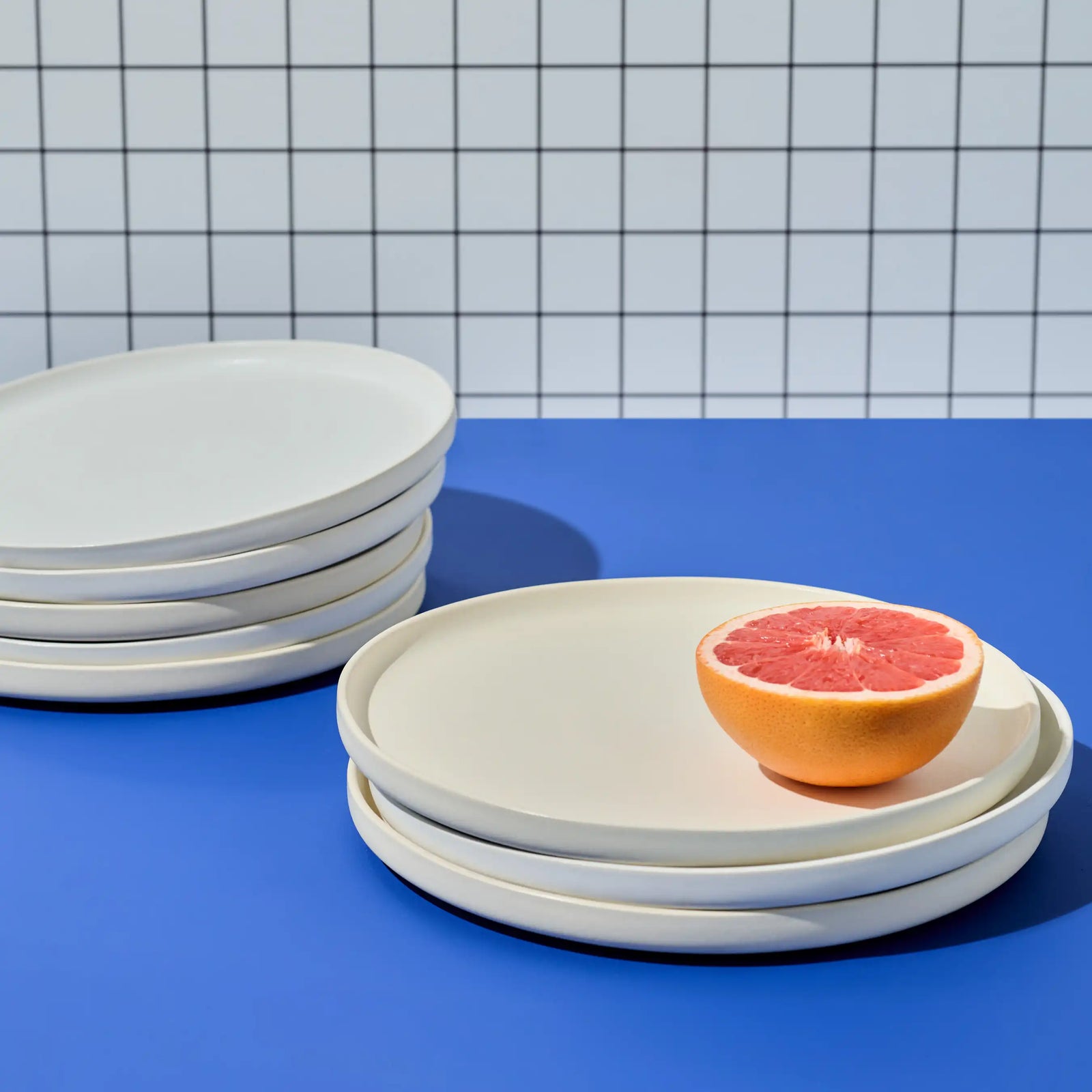 Loho Set of 4 Dinner Plates | Light Grey