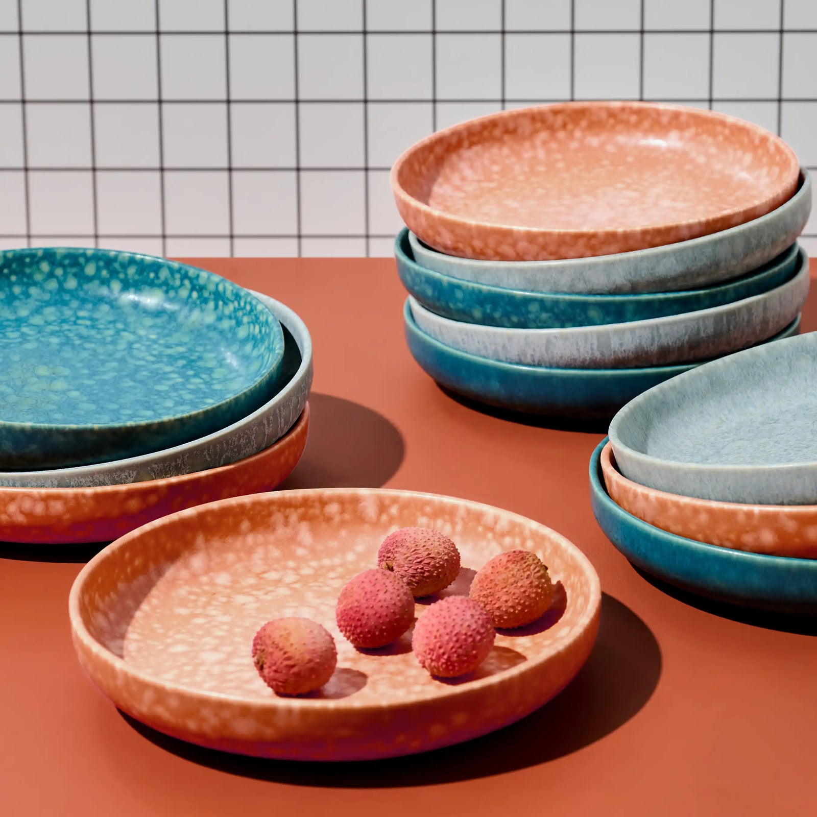 Loho Set of 4 Pasta Bowls | Forest Green