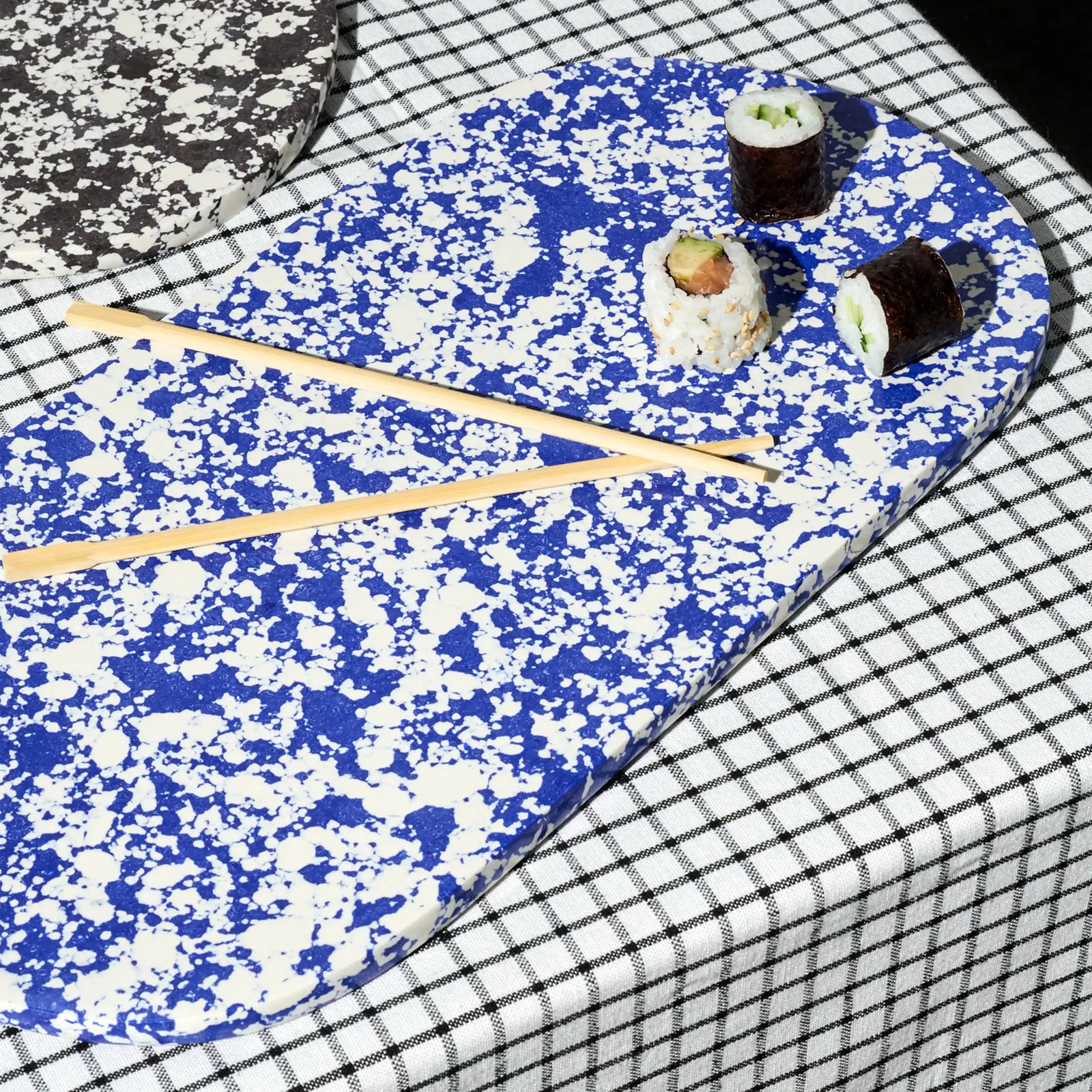 Rock Serving Tray | Cobalt Blue & White