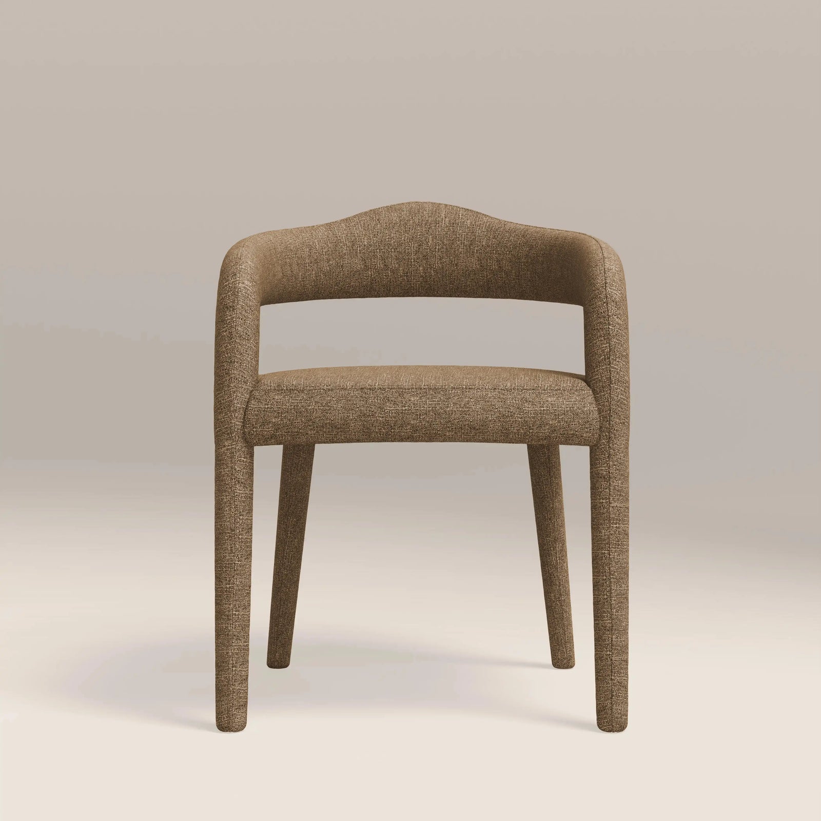 Ophelia Carver Dining Chair | Speckled Cappuccino Boucle