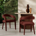 Ophelia Carver Dining Chair | Rust Sustainable Velvet
