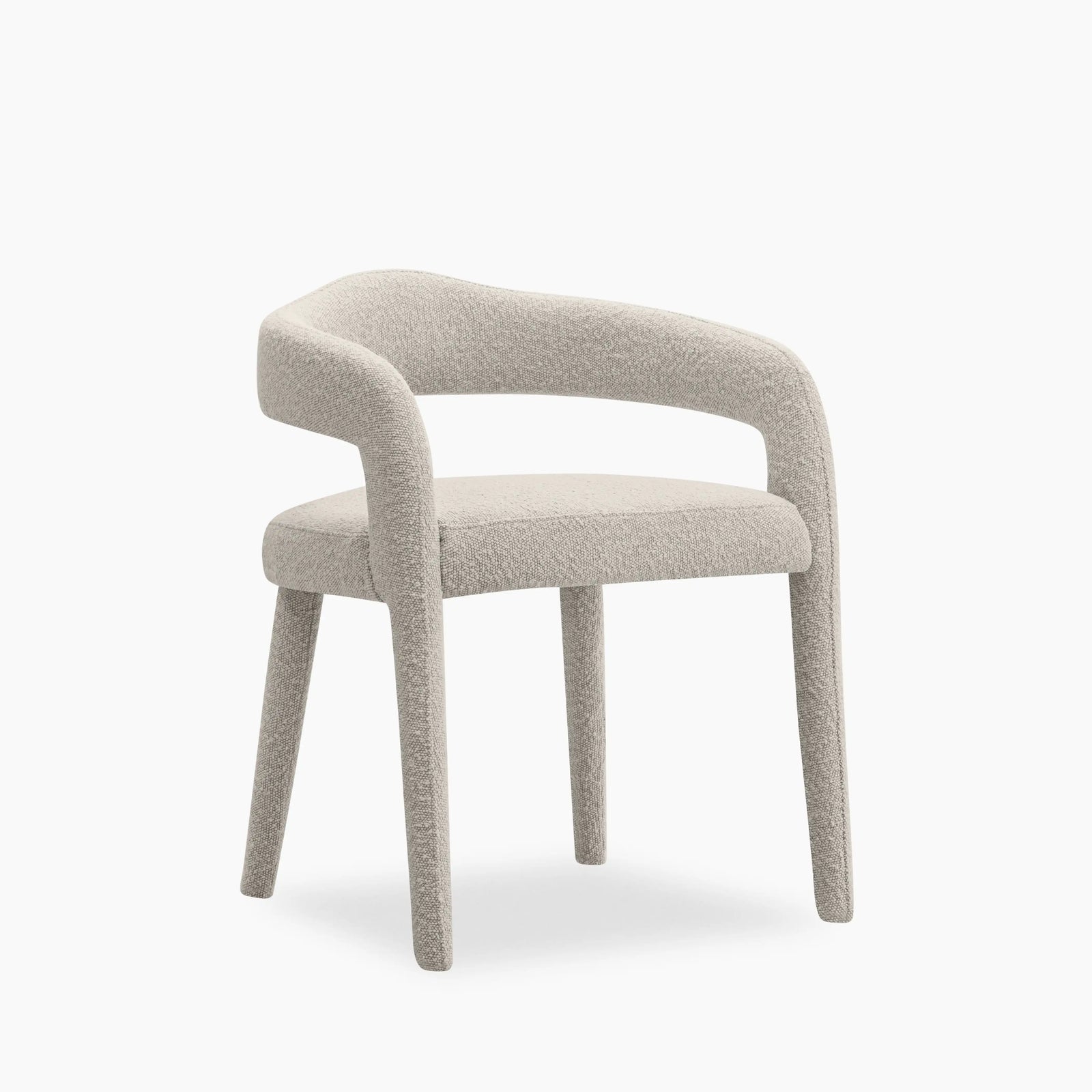 Ophelia Carver Dining Chair | Speckled Stone Sustainable Boucle