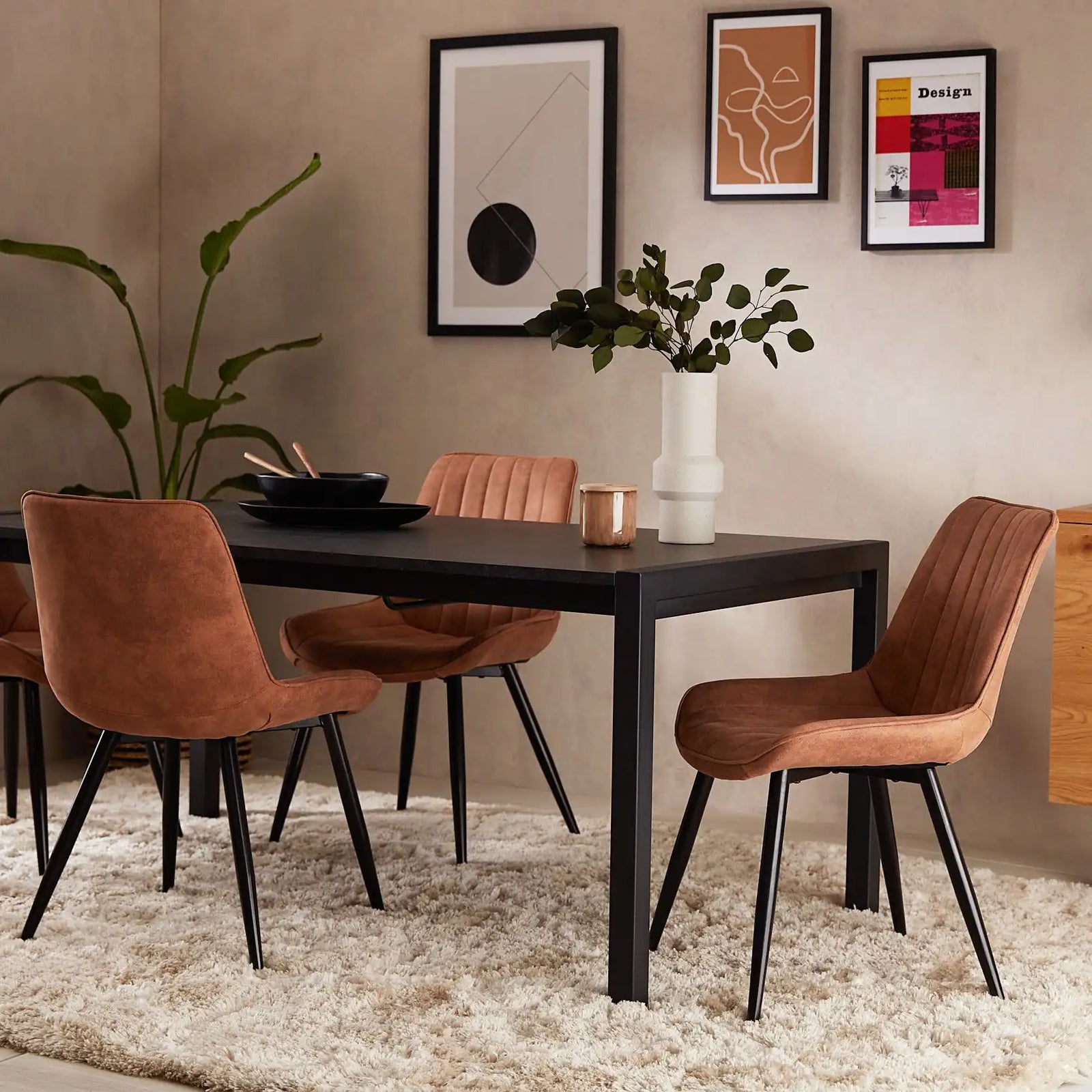 Taylor Dining Chair | Vintage Tan Faux Leather