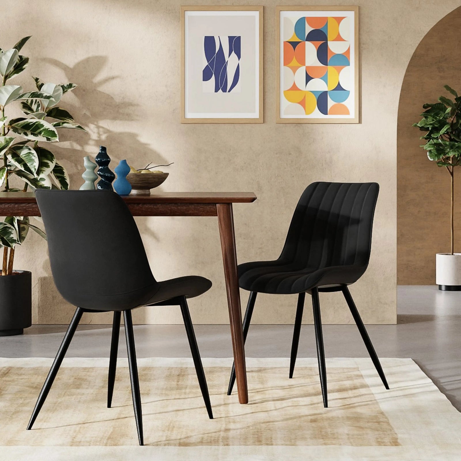 Taylor Dining Chair | Black Velvet