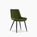 taylor dining chair olive green sustainable-velvet black legs