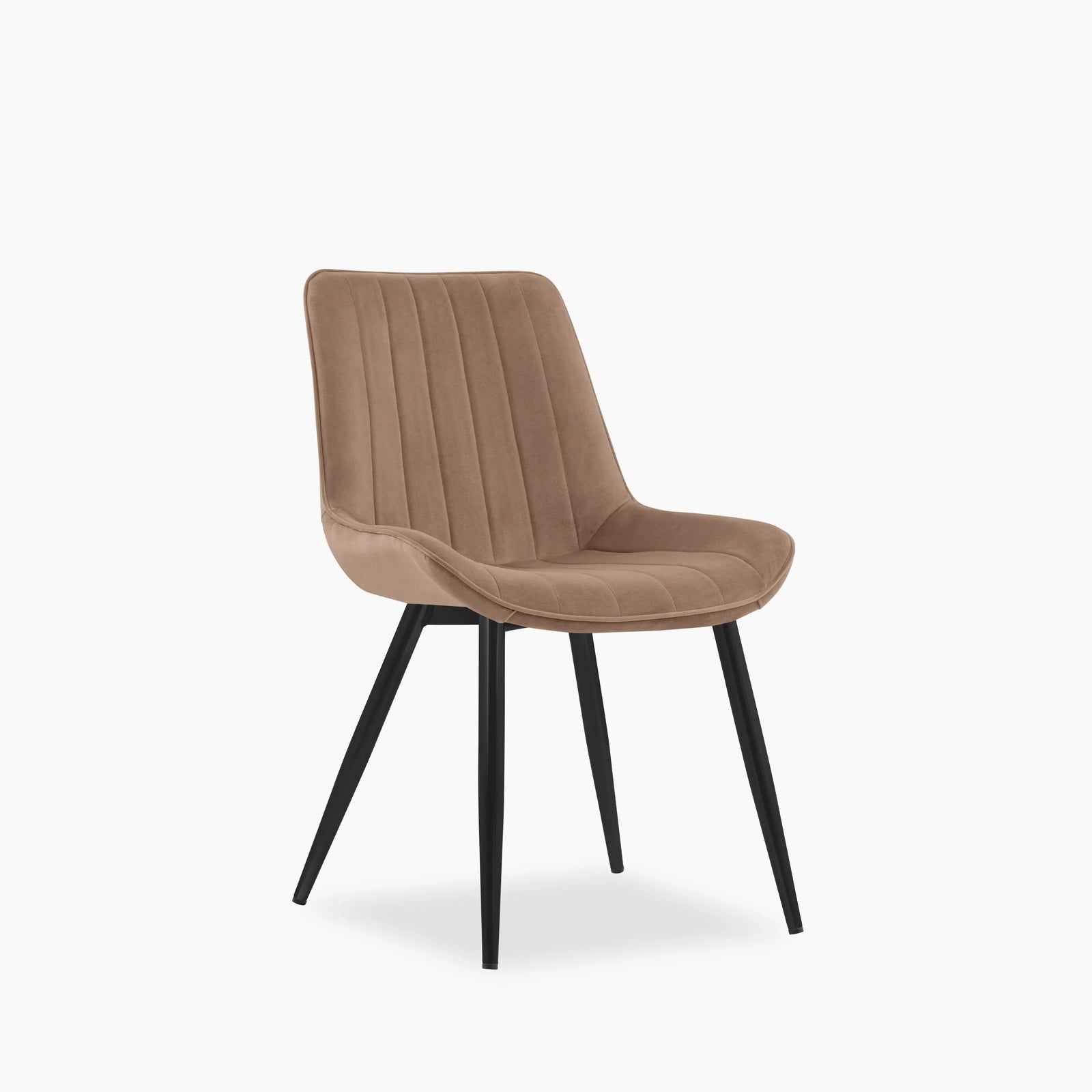 Taylor Dining Chair | Taupe Sustainable Velvet & Black