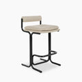 Wilbur Kitchen Stool | Speckled Stone Sustainable Boucle & Black