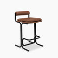 Wilbur Kitchen Stool | Vintage Tan Faux Leather & Black
