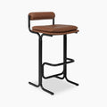 Wilbur Bar Stool | Vintage Tan Faux Leather & Black