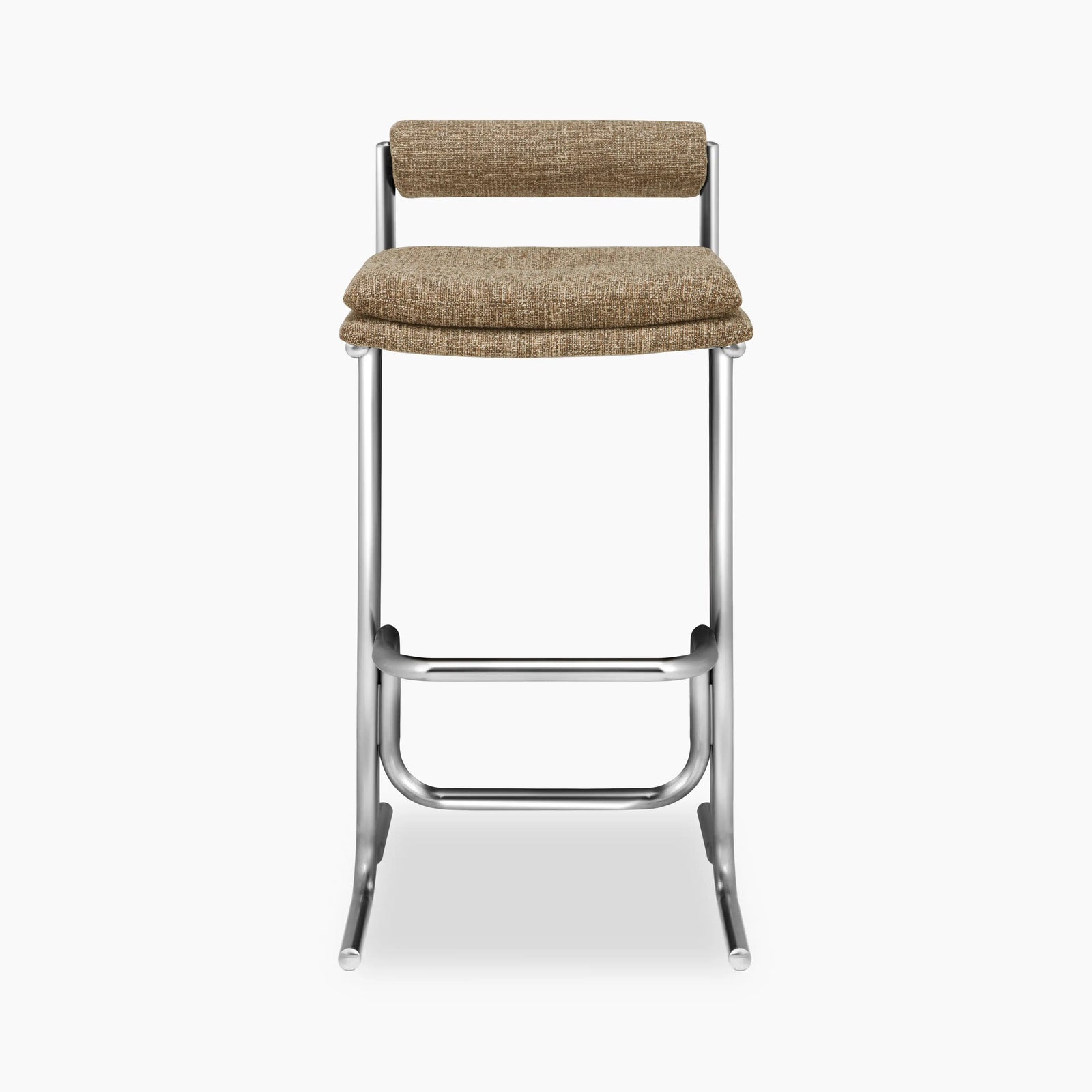 Wilbur Bar Stool | Speckled Cappuccino Boucle & Chrome