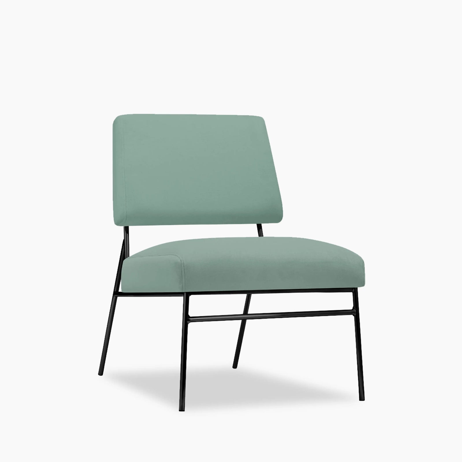 Holly Accent Chair | Sage Green Velvet & Black