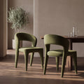 Aisa Dining Chair | Olive Green Sustainable Velvet