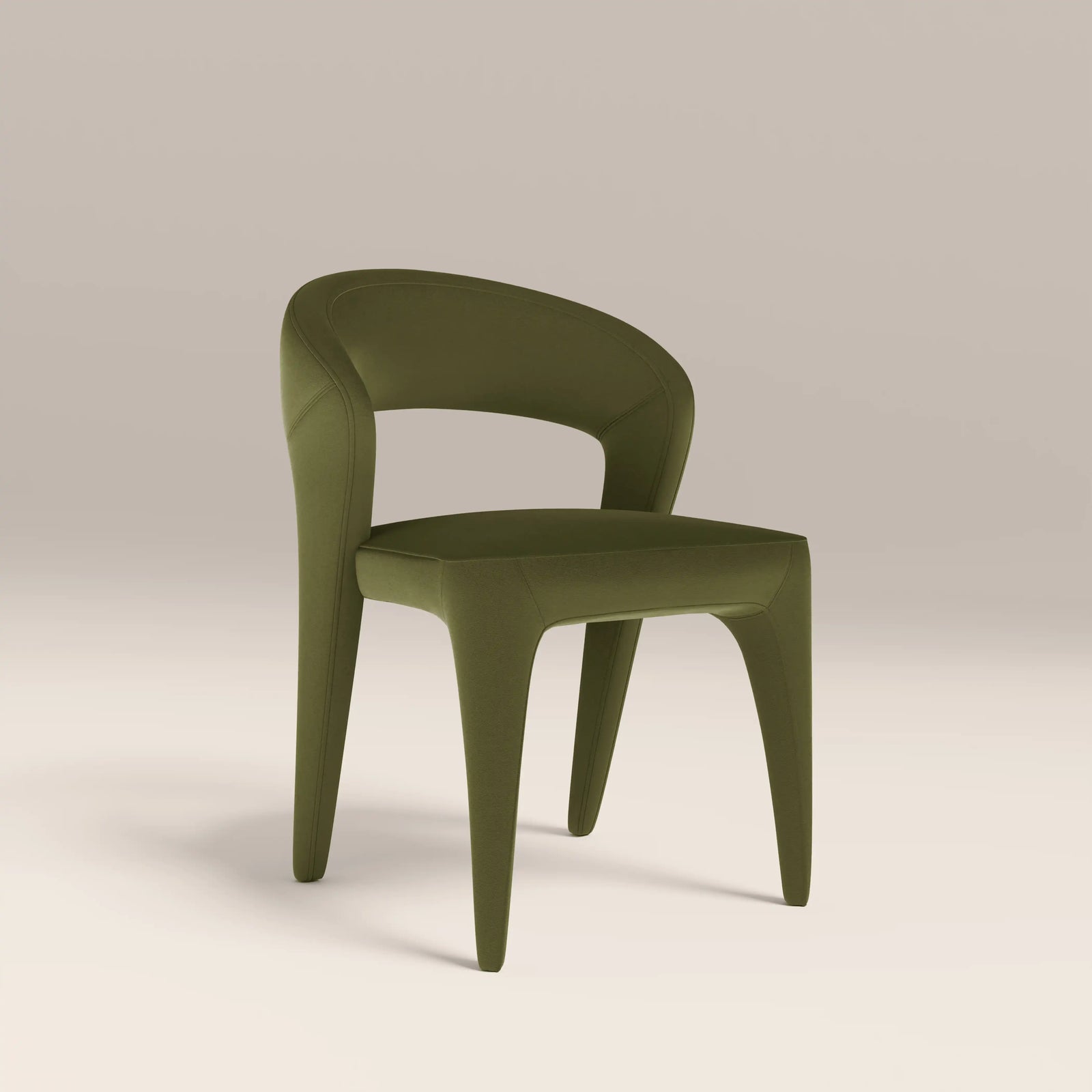 Aisa Dining Chair | Olive Green Sustainable Velvet