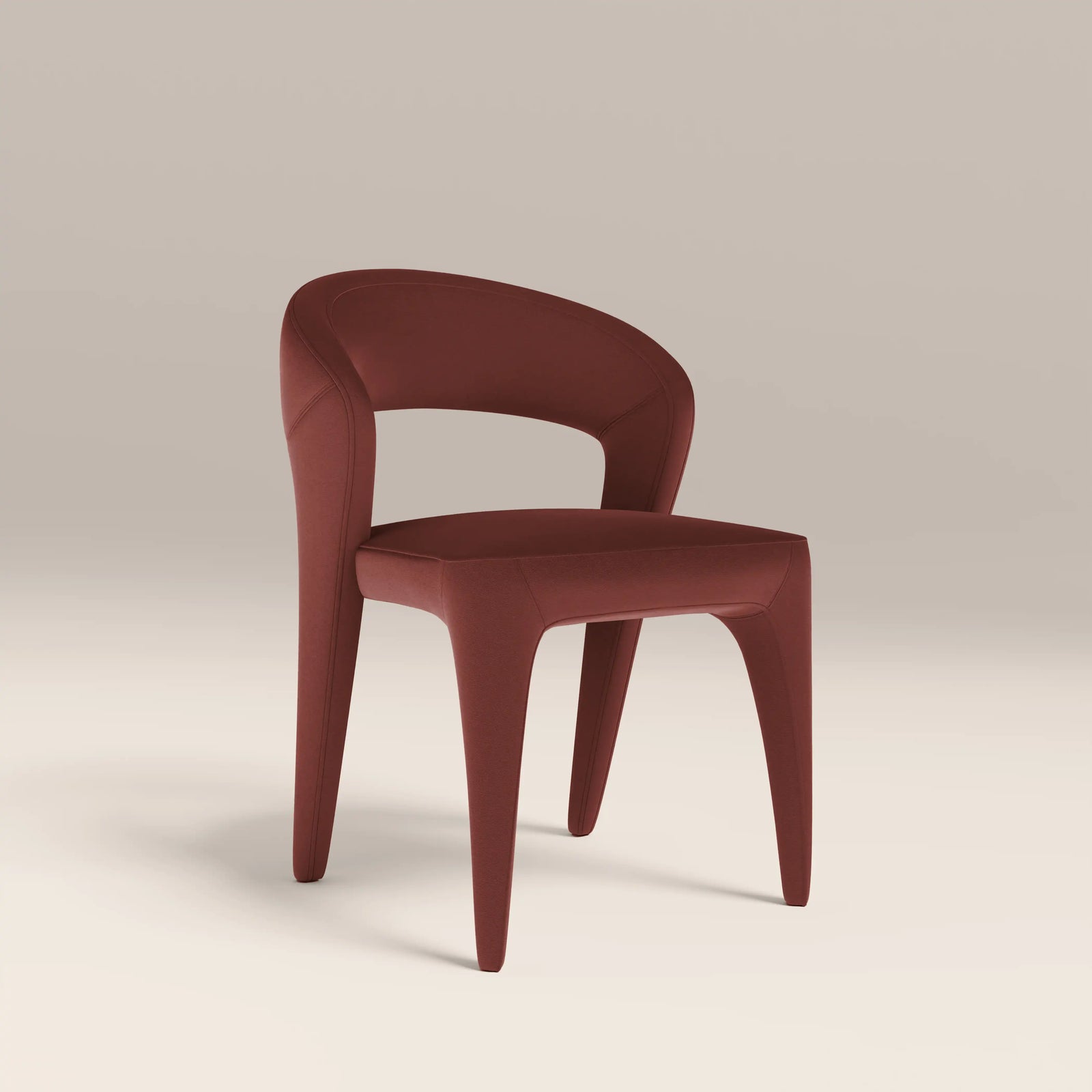 Aisa Dining Chair | Rust Red Sustainable Velvet