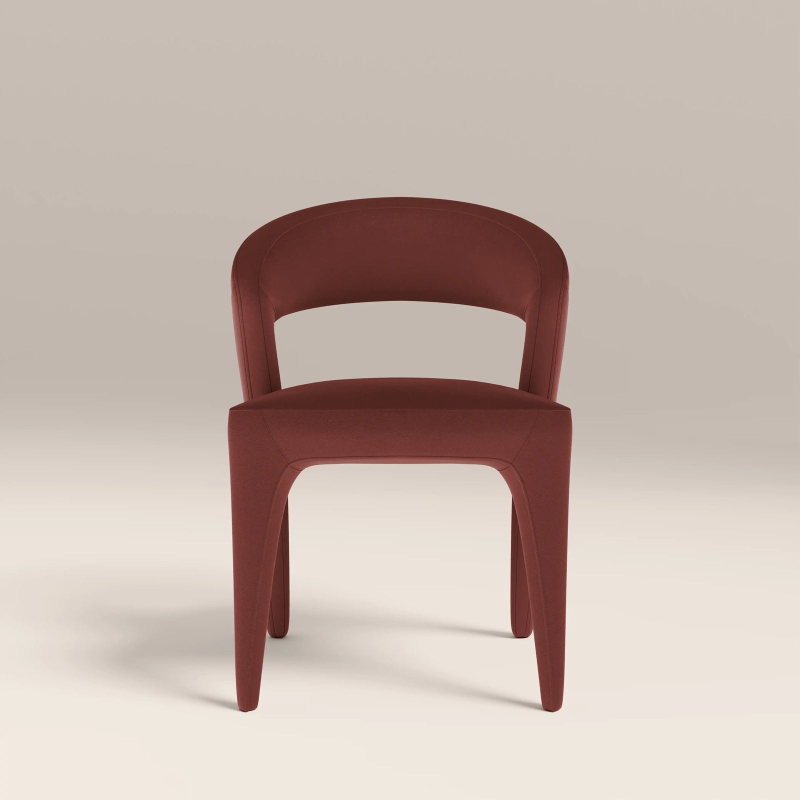 Aisa Dining Chair | Rust Red Sustainable Velvet