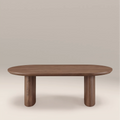 Hansen 8 Seat Oval Wooden Dining Table | Walnut