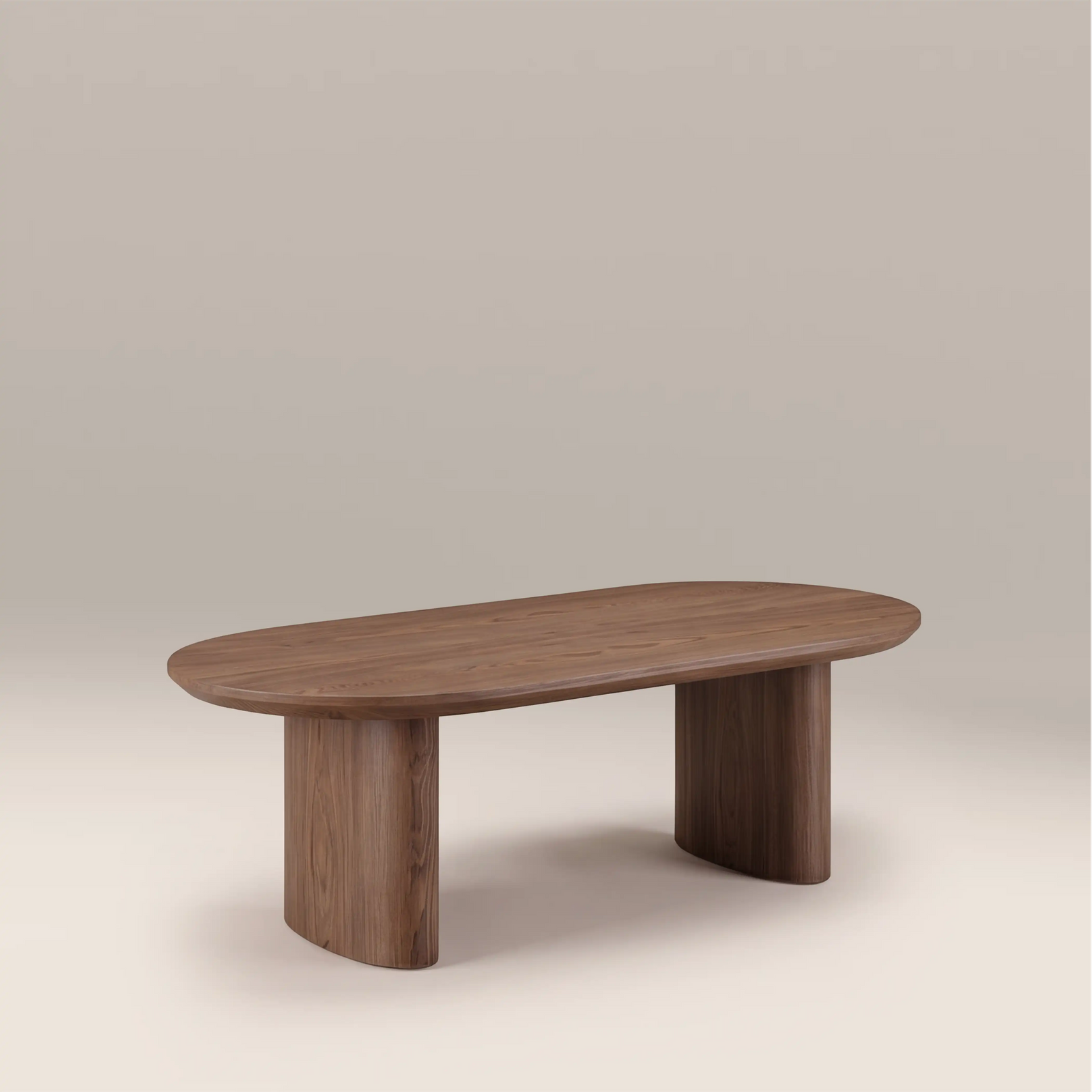 Hansen 8 Seat Oval Wooden Dining Table | Walnut