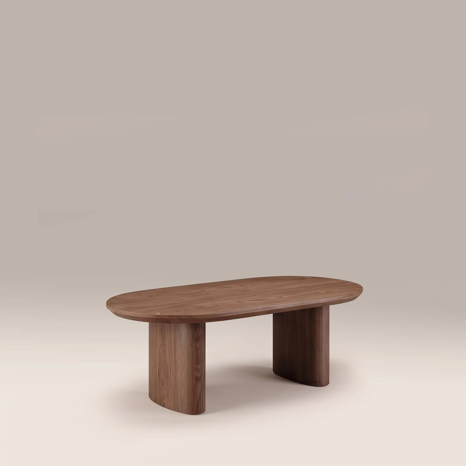 Hansen Oval Wooden Coffee Table | Walnut