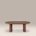 Hansen Oval Wooden Coffee Table | Walnut