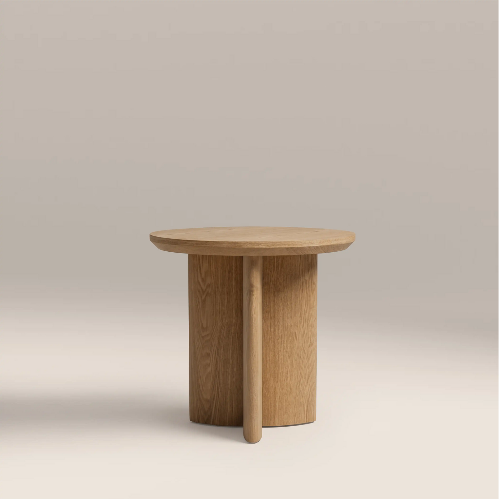 Hansen Round Wooden Side Table | Ash