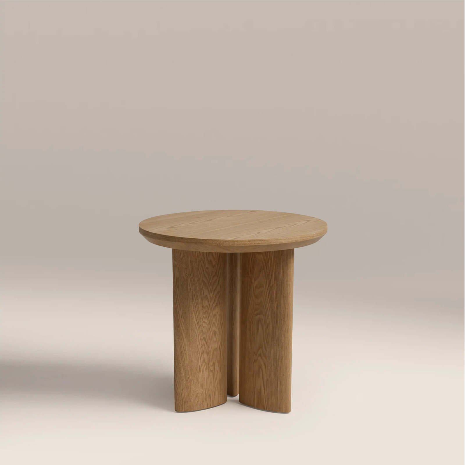 Hansen Round Wooden Side Table | Ash