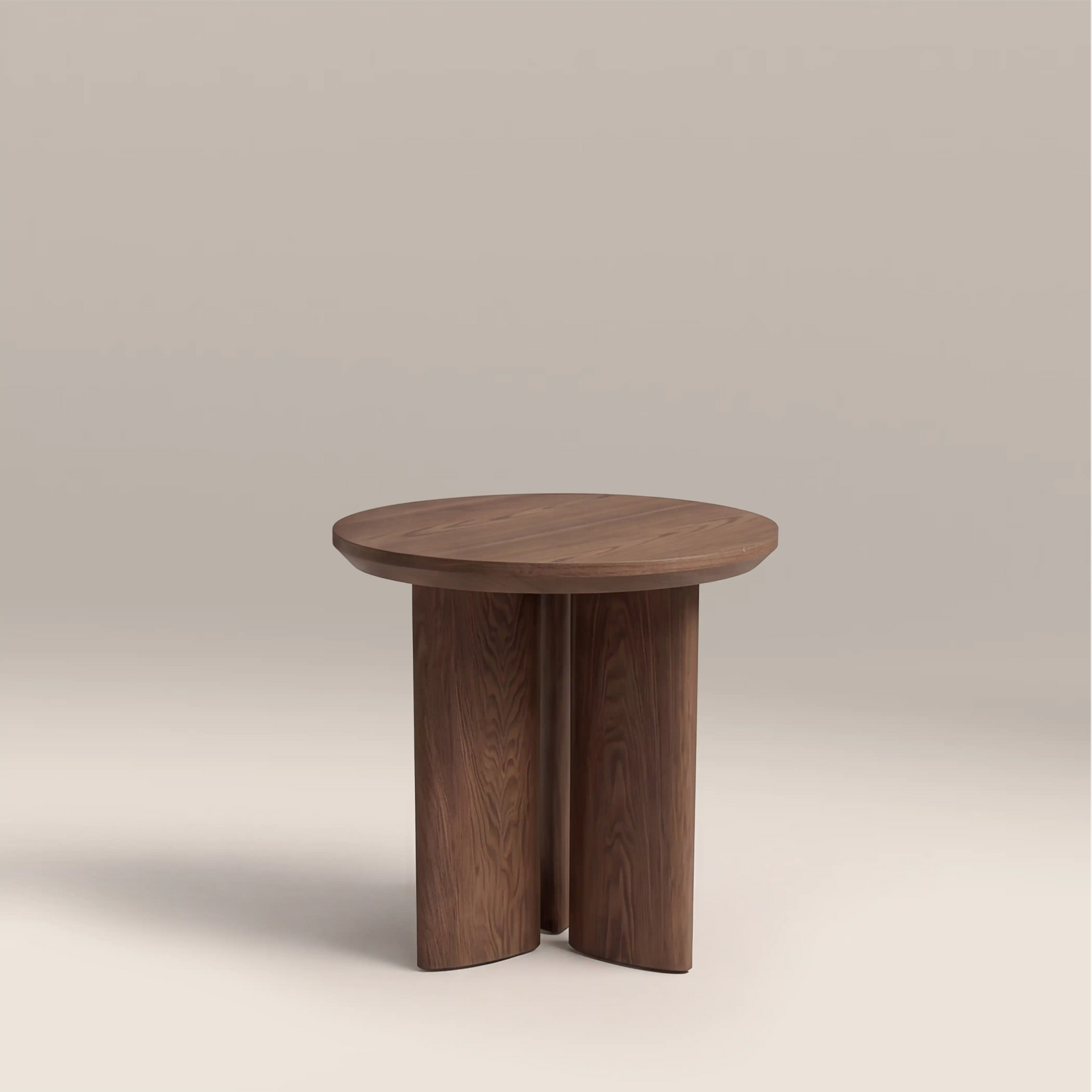 Hansen Round Wooden Side Table | Walnut