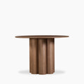 Noelle 4 Seat Round Wooden Dining Table | Walnut