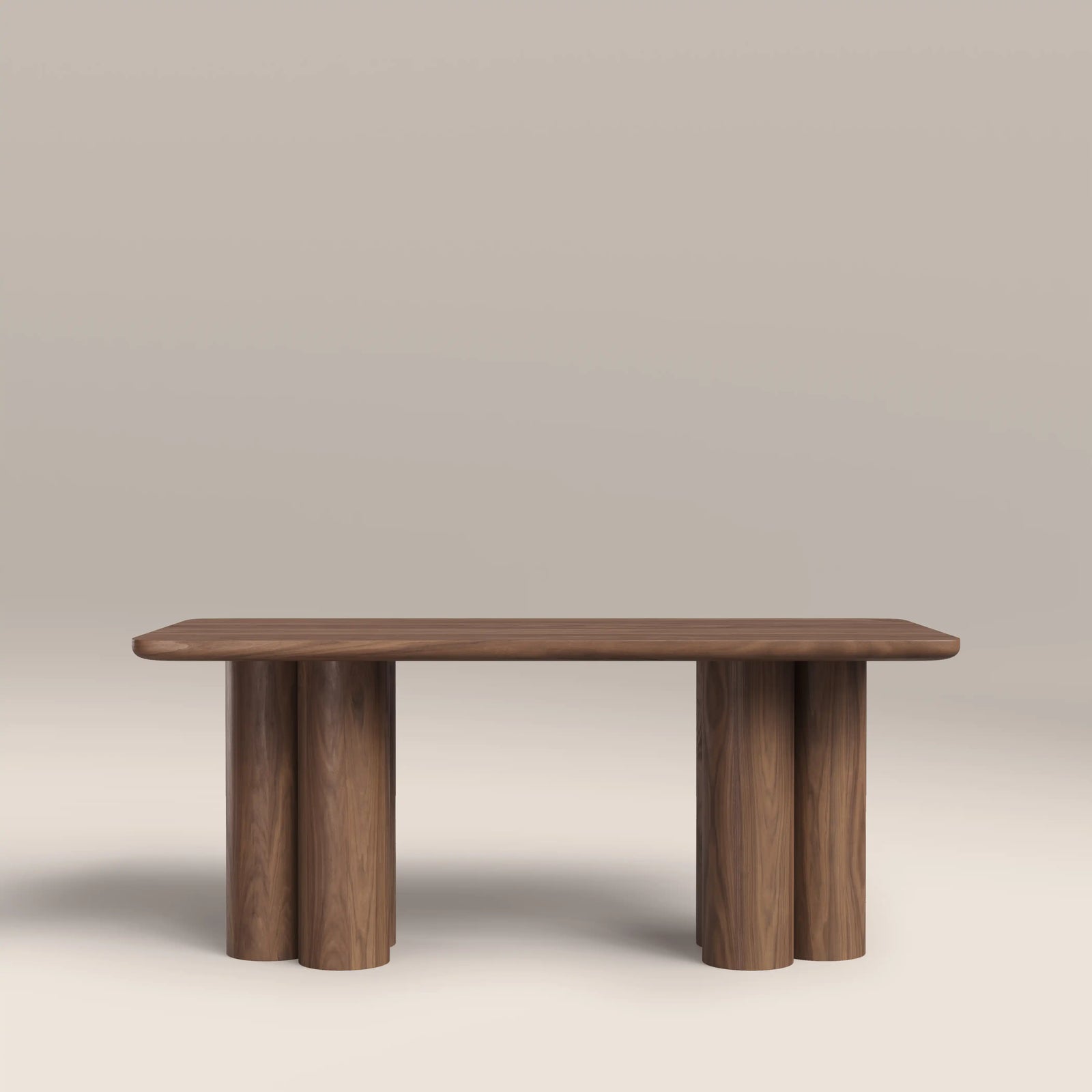 Noelle 6 Seat Rectangle Wooden Dining Table | Walnut
