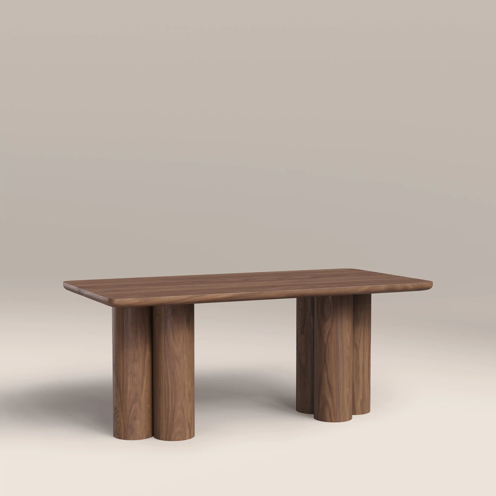 Noelle 6 Seat Rectangle Wooden Dining Table | Walnut