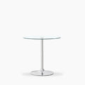 Ida 2 Seat Round Dining Table | Glass & Black