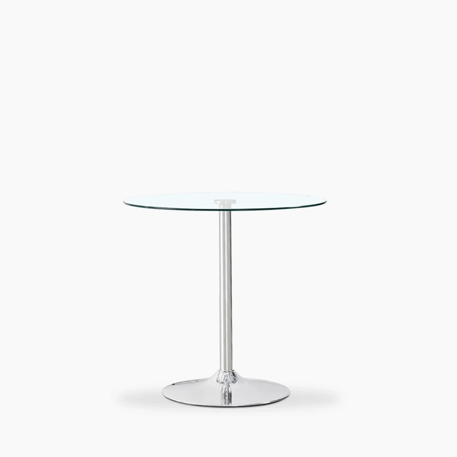 Ida 2 Seat Round Dining Table | Glass & Black