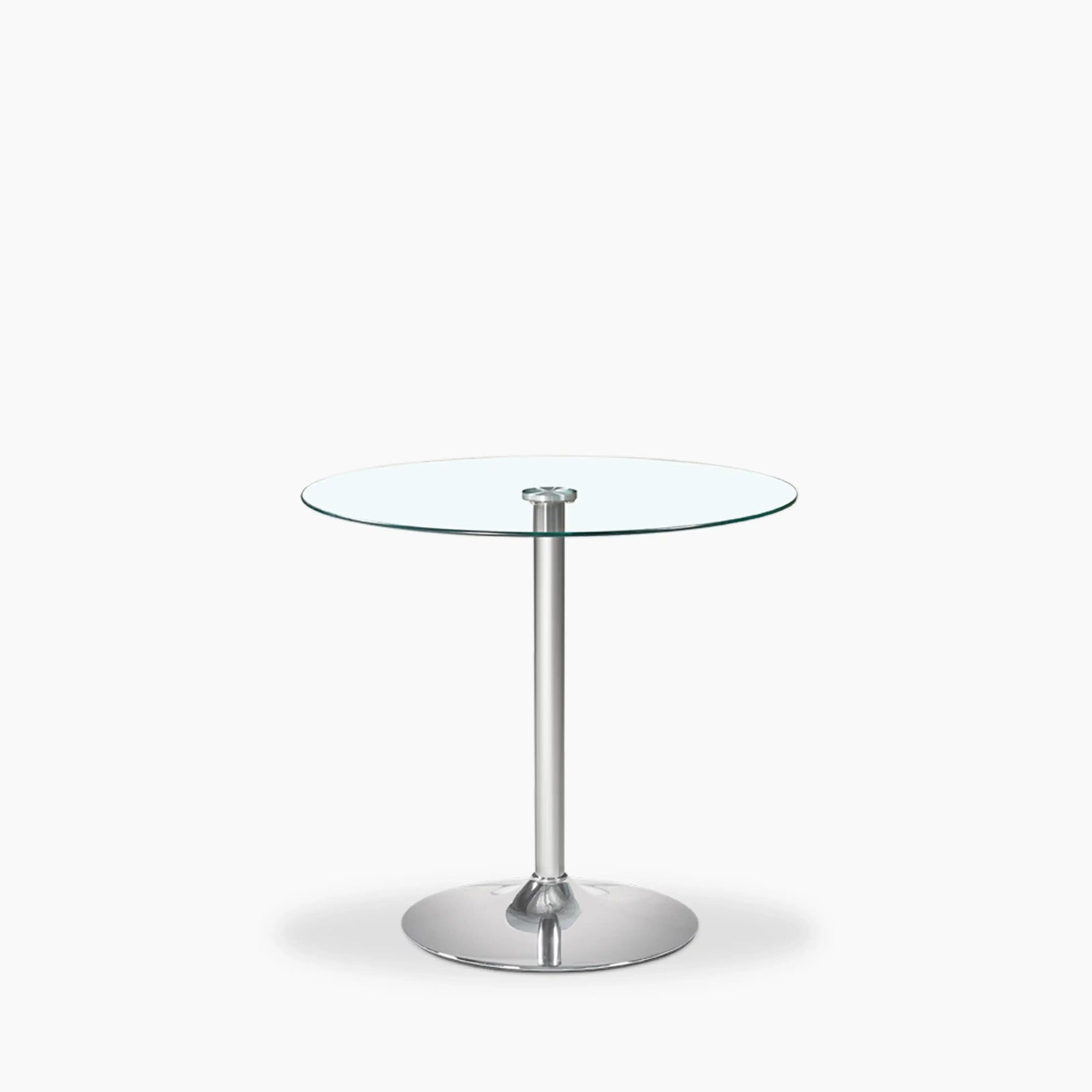 Ida 2 Seat Round Dining Table | Glass & Black